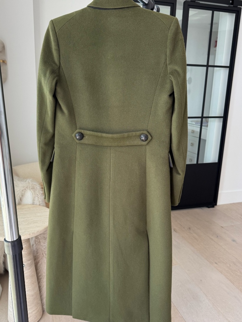 Veronica Beard Wool Voyager Coat Army Green w/ Dickey Sz 6 - Picture 4 of 14